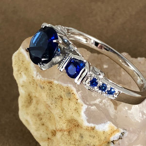 Gem Empourium Jewelry - 2CT Blue Sapphire 925 Sterling Silver Ring Size 7 Gem Empourium Jewelry - 2CT Blue Sapphire 925 Sterling Silver Ring Size 7